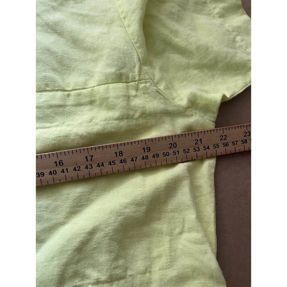 Ilana Kohn Jumpsuit XXS Tennis Ball Yellow Linen Cotton Wide Leg Made USA - Picture 9 of 11